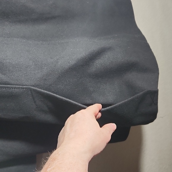 Kenneth Cole Reaction Womens Coat Size 12 Back Trench Wool Blend Black Jacket - Picture 5 of 15